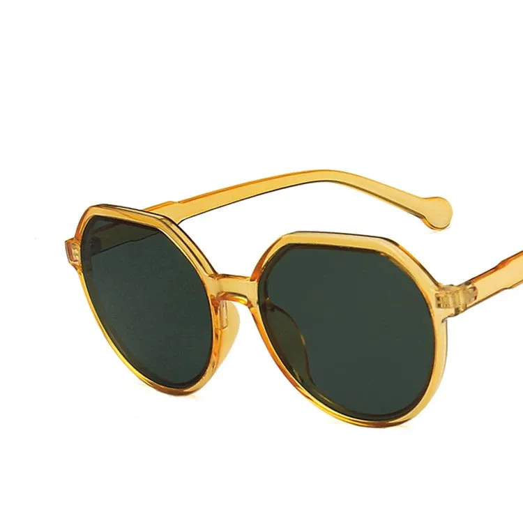 2023 New Style All-match Trend Sunglasses Personalized Round Frame Sunglasses Ins Trend Candy Color Big Frame Sunglasses