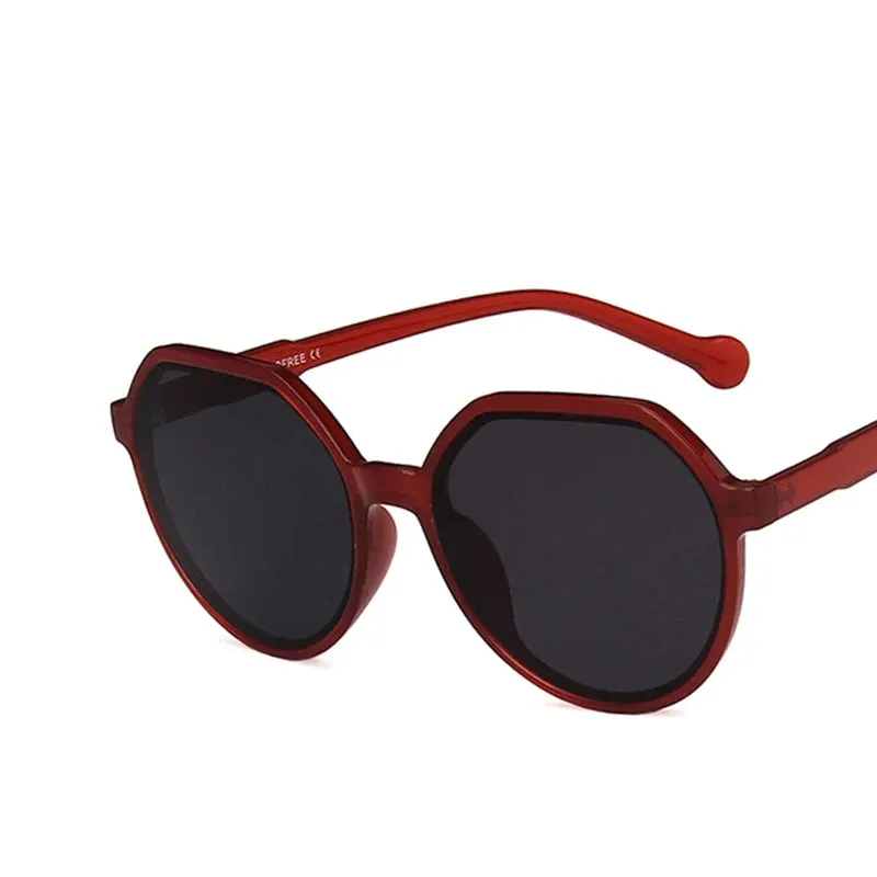 2023 New Style All-match Trend Sunglasses Personalized Round Frame Sunglasses Ins Trend Candy Color Big Frame Sunglasses