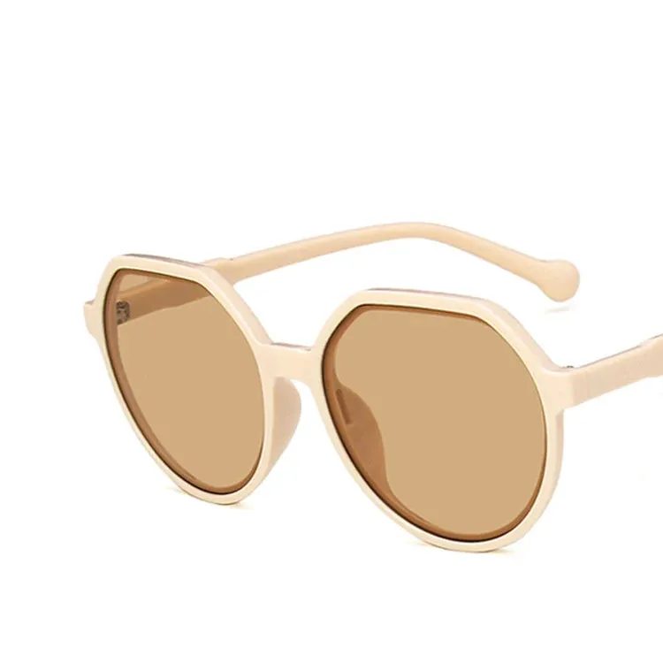 2023 New Style All-match Trend Sunglasses Personalized Round Frame Sunglasses Ins Trend Candy Color Big Frame Sunglasses