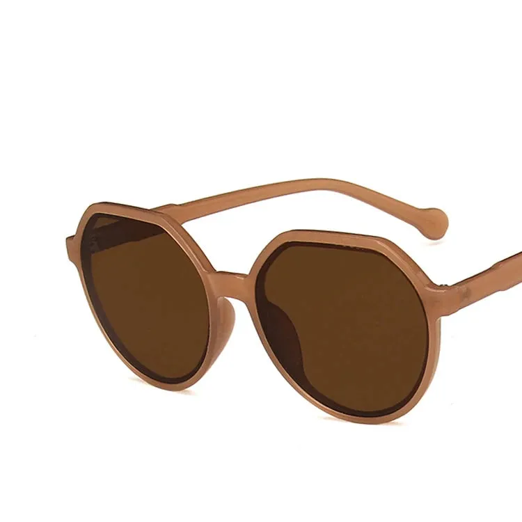 2023 New Style All-match Trend Sunglasses Personalized Round Frame Sunglasses Ins Trend Candy Color Big Frame Sunglasses