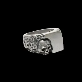 925 Sterling Silver Ring Men's Plus Size Skull