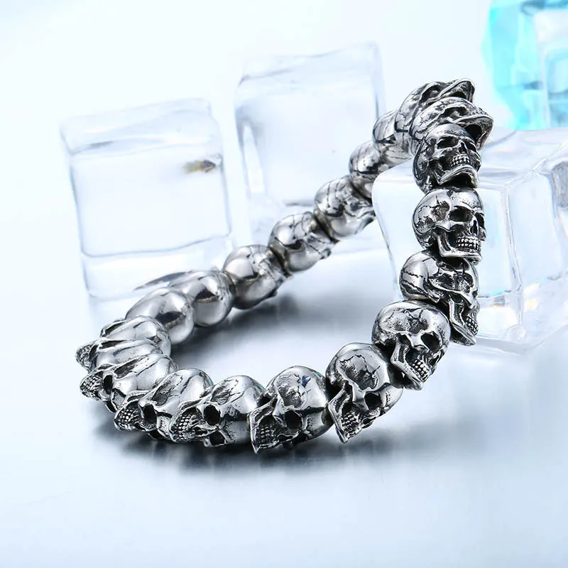 All-match Skull Steel Warrior Punk Bracelet