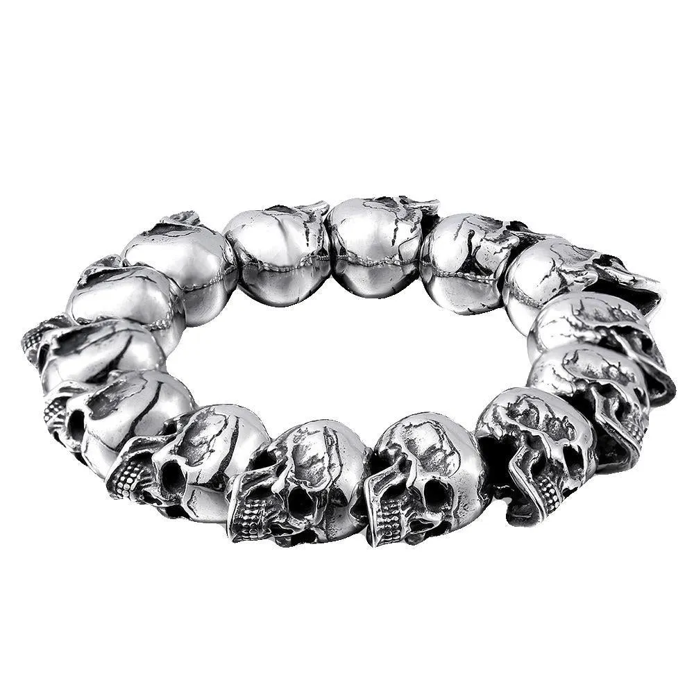 All-match Skull Steel Warrior Punk Bracelet
