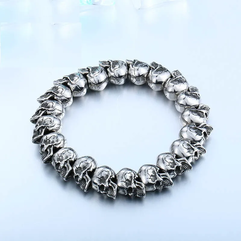 All-match Skull Steel Warrior Punk Bracelet
