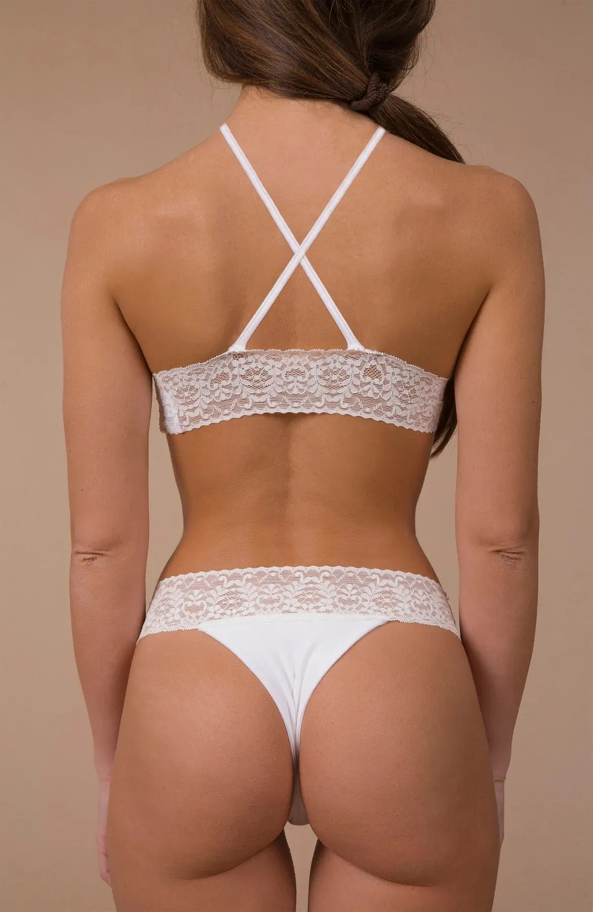 Ana Lace Bralette - White
