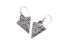 Arrowhead Earrings- Amethyst