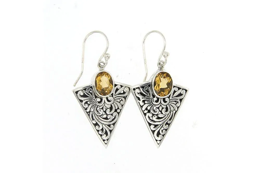 Arrowhead Earrings- Citrine