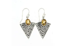Arrowhead Earrings- Citrine