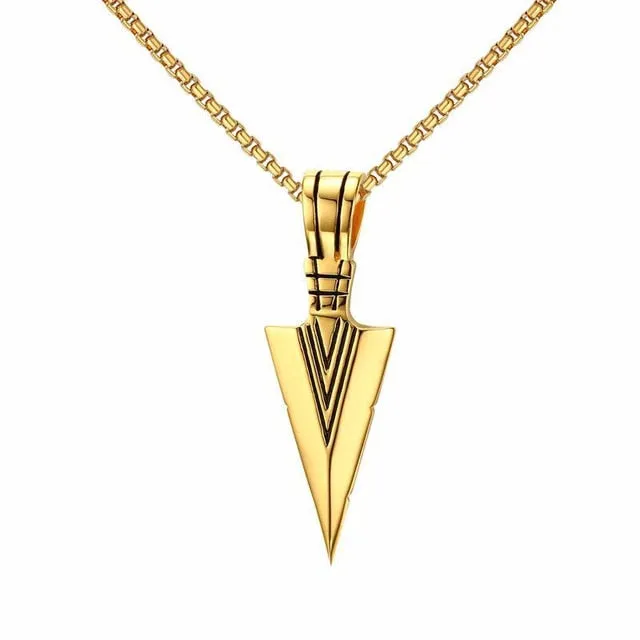 ARROWHEAD TRIBAL PENDANT NECKLACE FOR MEN