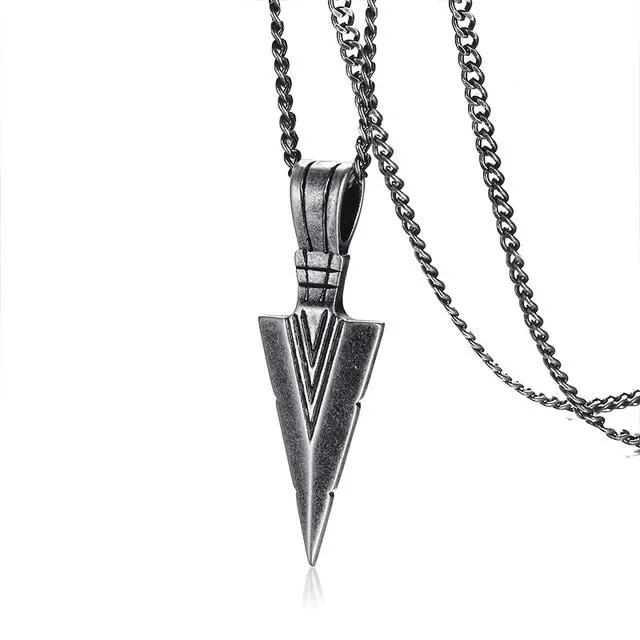 ARROWHEAD TRIBAL PENDANT NECKLACE FOR MEN