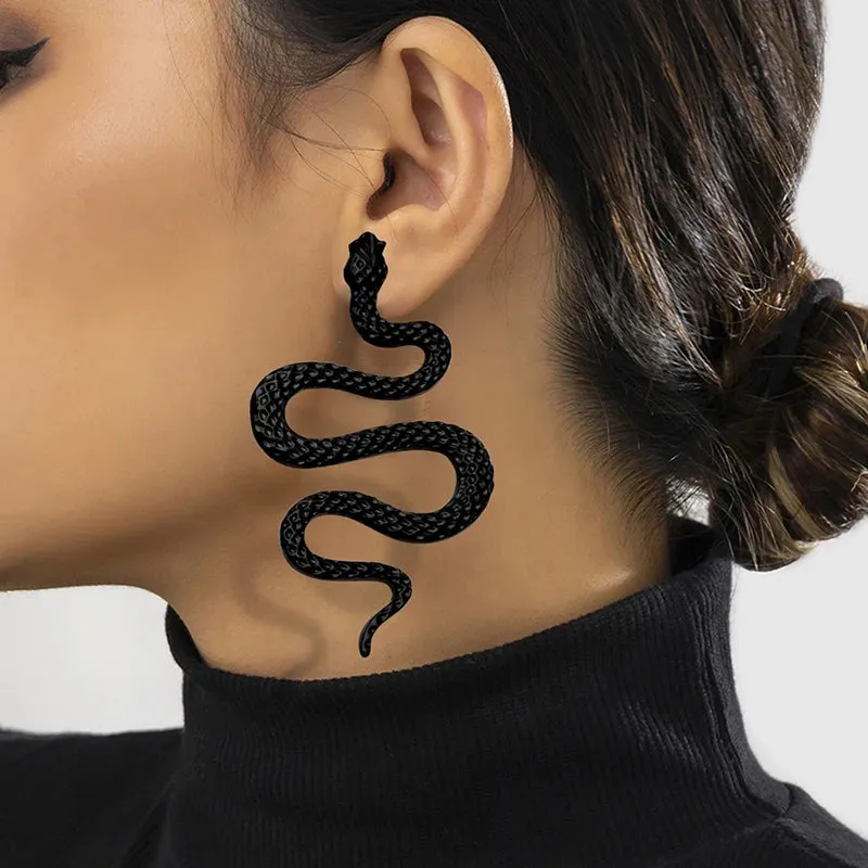 Avant-garde Sexy Exaggerated Halloween Snake Fashion Gothic Personalized Trend Rock Earring