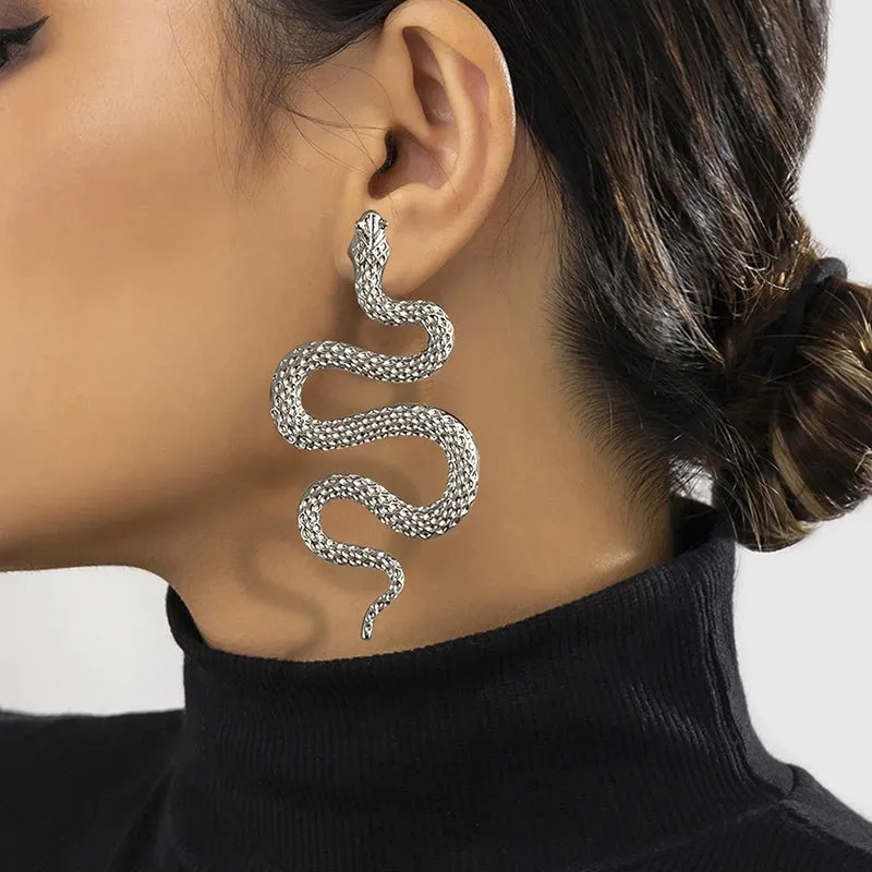 Avant-garde Sexy Exaggerated Halloween Snake Fashion Gothic Personalized Trend Rock Earring