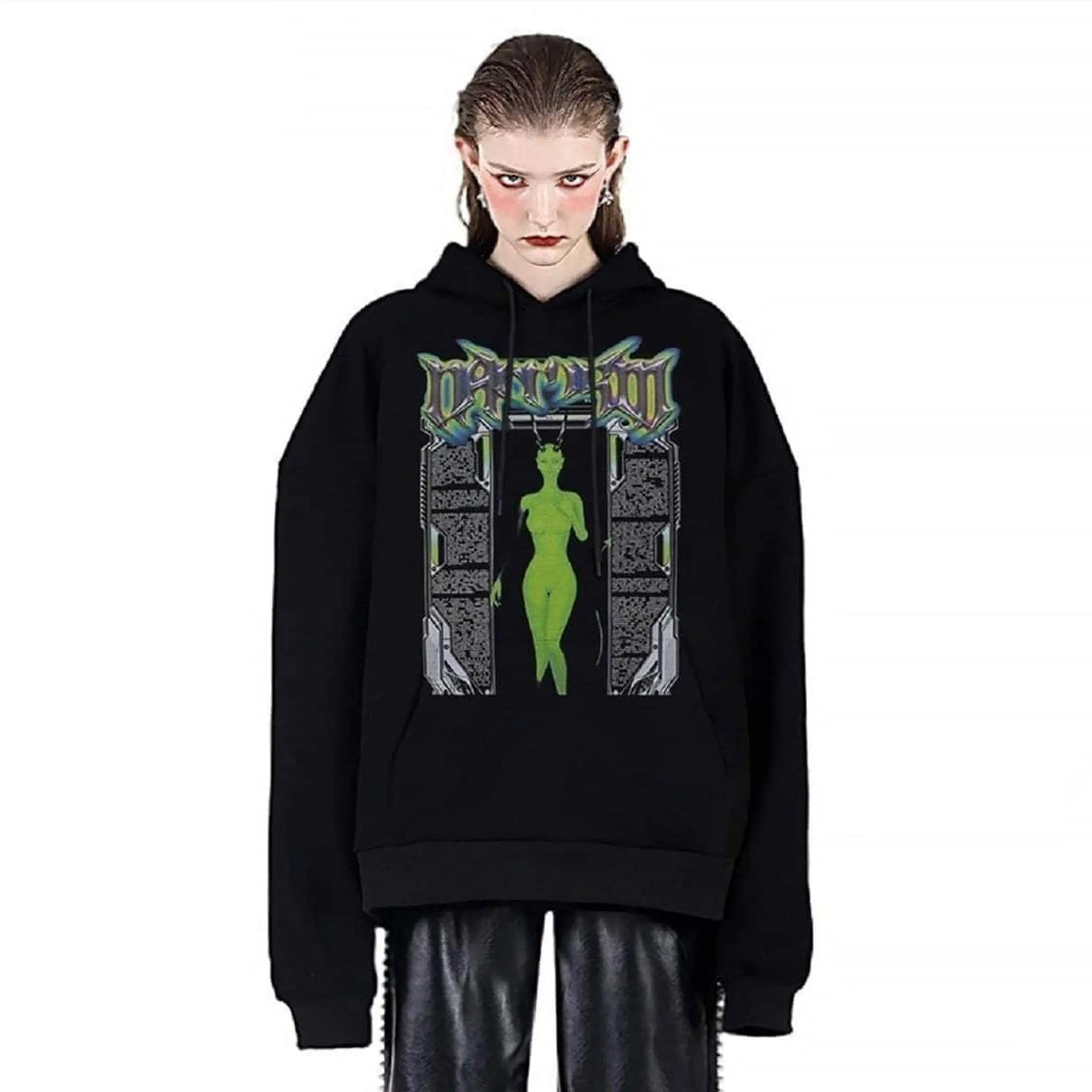 Balaclava hoodie rapper pullover gangster top hip-hop jumper