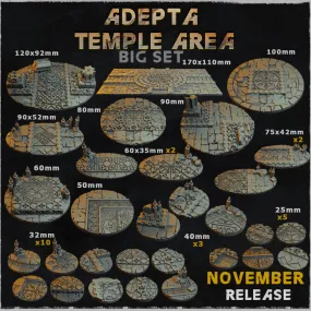 BASES - Adepta Temple Area - cathedral themed bases for wargames and tabletop eleven sizes available by zabavka workshop