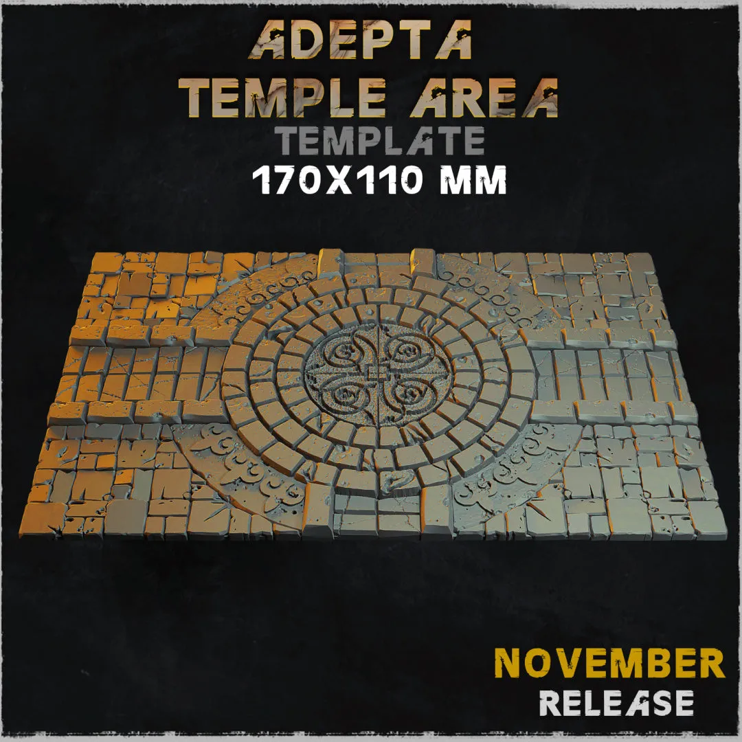 BASES - Adepta Temple Area - cathedral themed bases for wargames and tabletop eleven sizes available by zabavka workshop