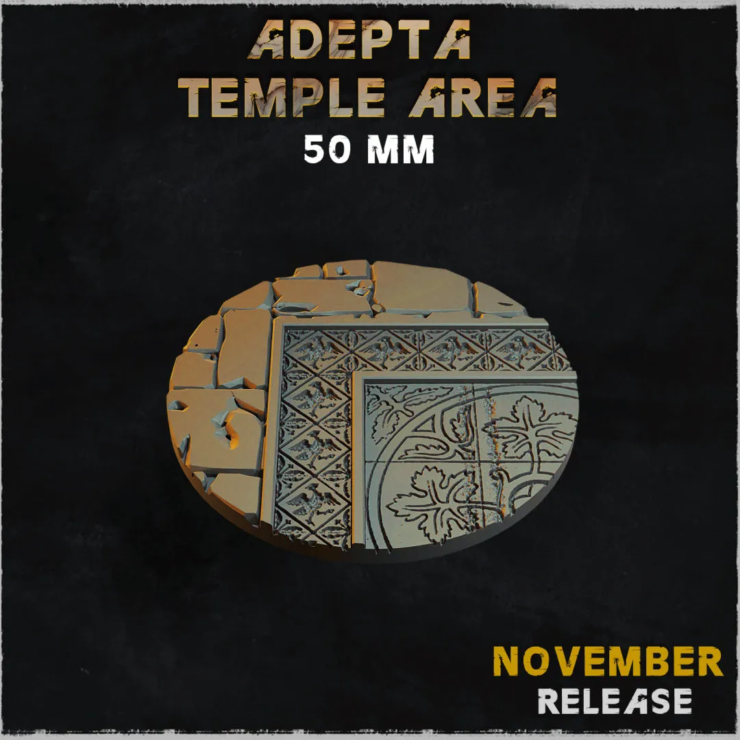BASES - Adepta Temple Area - cathedral themed bases for wargames and tabletop eleven sizes available by zabavka workshop