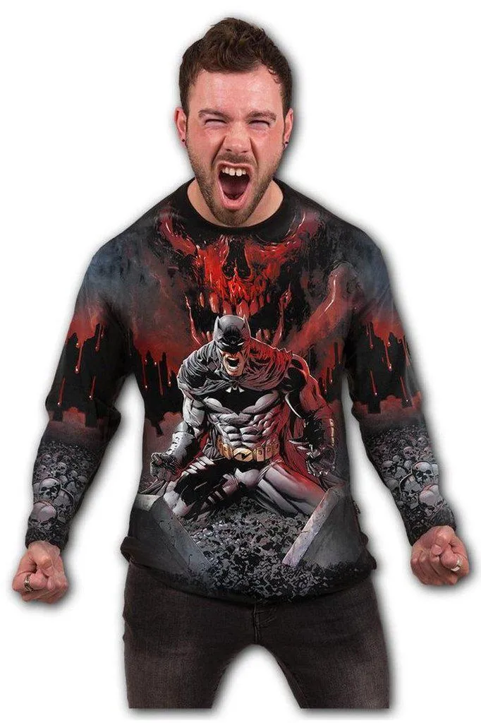 Batman - Asylum Wrap - Allover Longsleeve T-Shirt Black