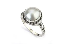Batur Ring- White Mabel Pearl