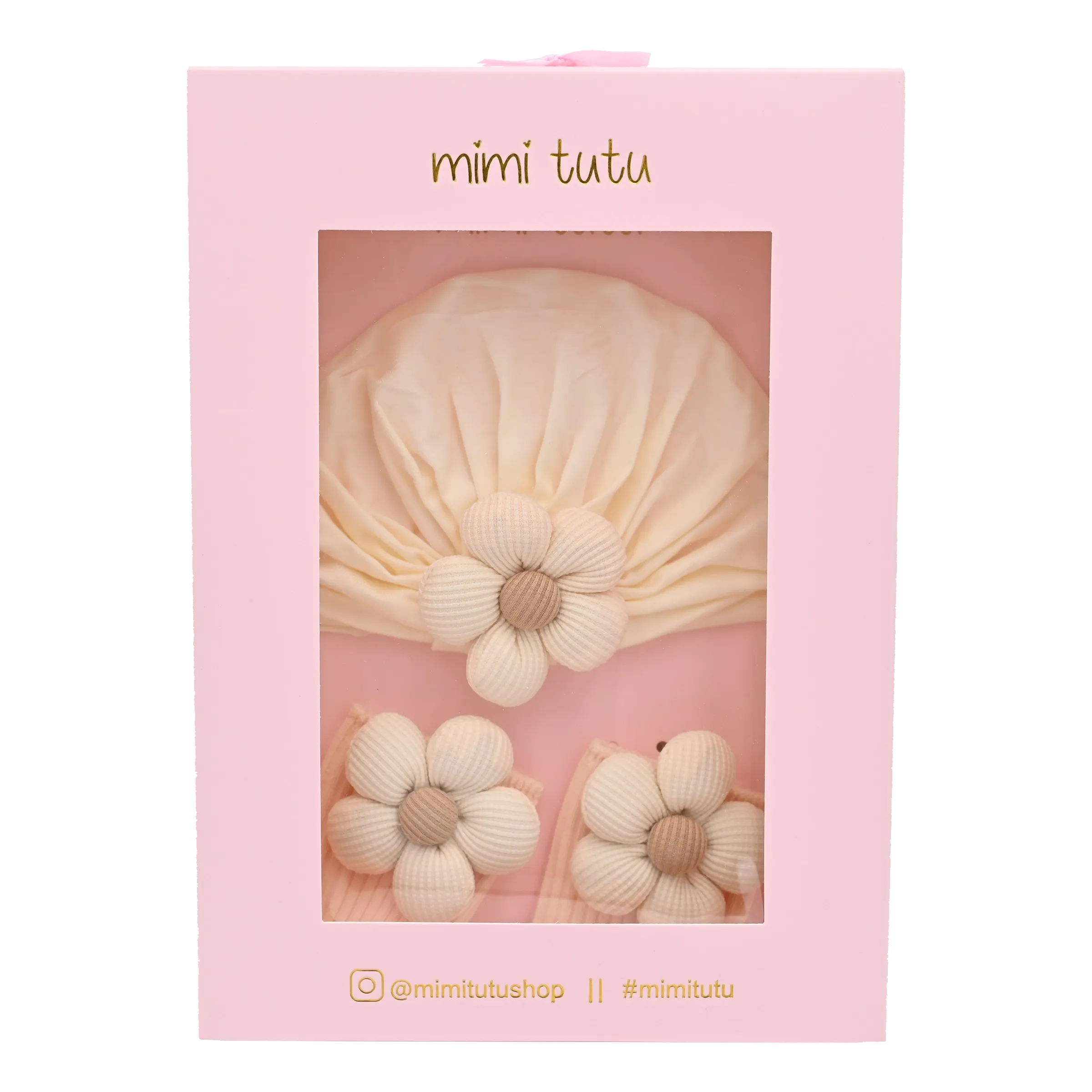 Beige Flower Pastel Accent Gift Set