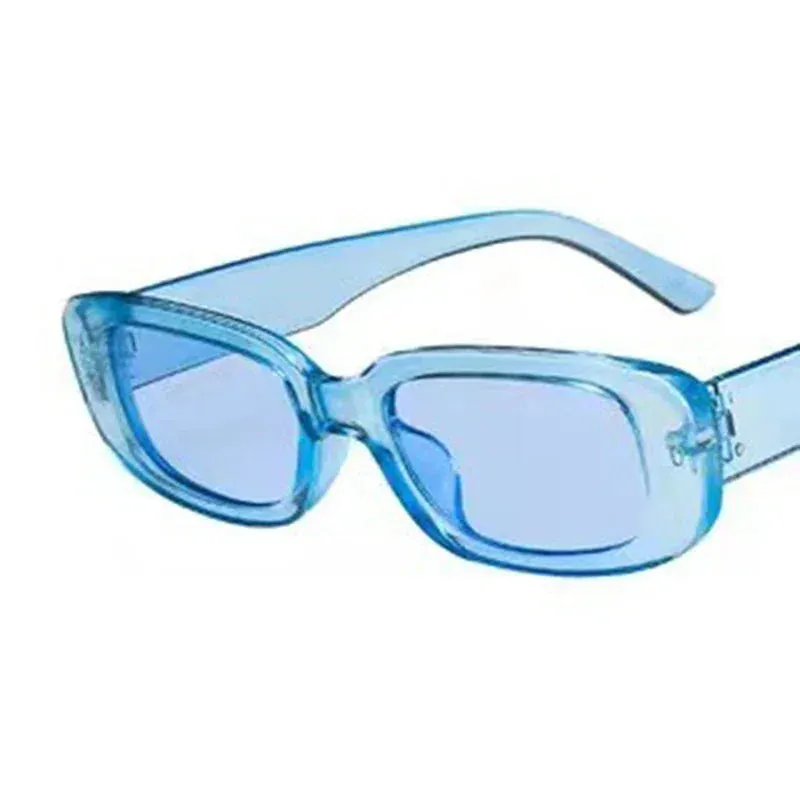 Black Square Sunglasses Woman Luxury Brand Small Rectangle Sun Glasses Female Gradient Clear Mirror Oculos De Sol