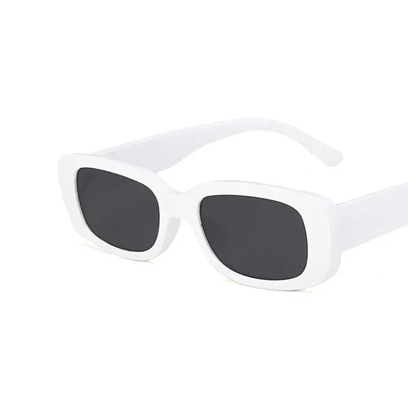 Black Square Sunglasses Woman Luxury Brand Small Rectangle Sun Glasses Female Gradient Clear Mirror Oculos De Sol
