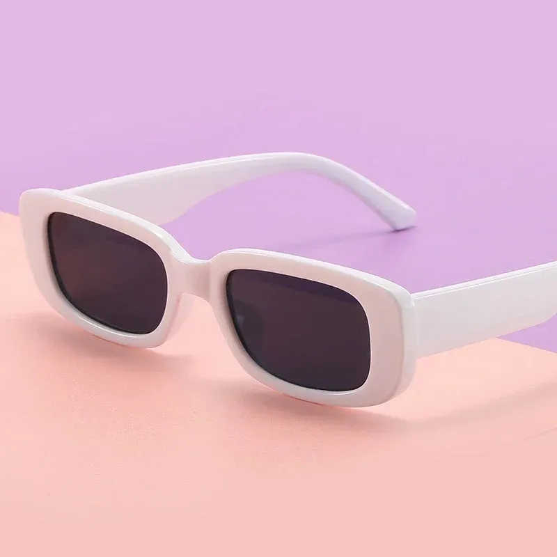 Black Square Sunglasses Woman Luxury Brand Small Rectangle Sun Glasses Female Gradient Clear Mirror Oculos De Sol