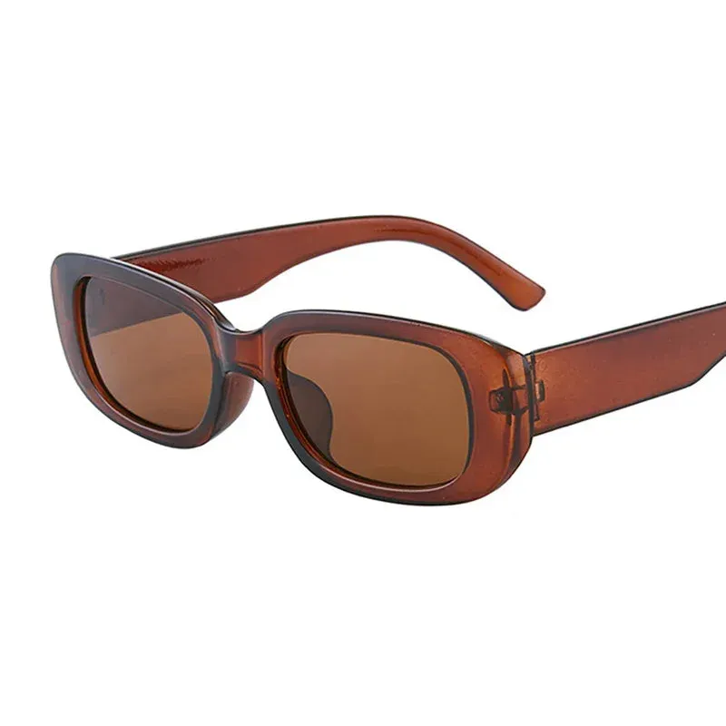 Black Square Sunglasses Woman Luxury Brand Small Rectangle Sun Glasses Female Gradient Clear Mirror Oculos De Sol