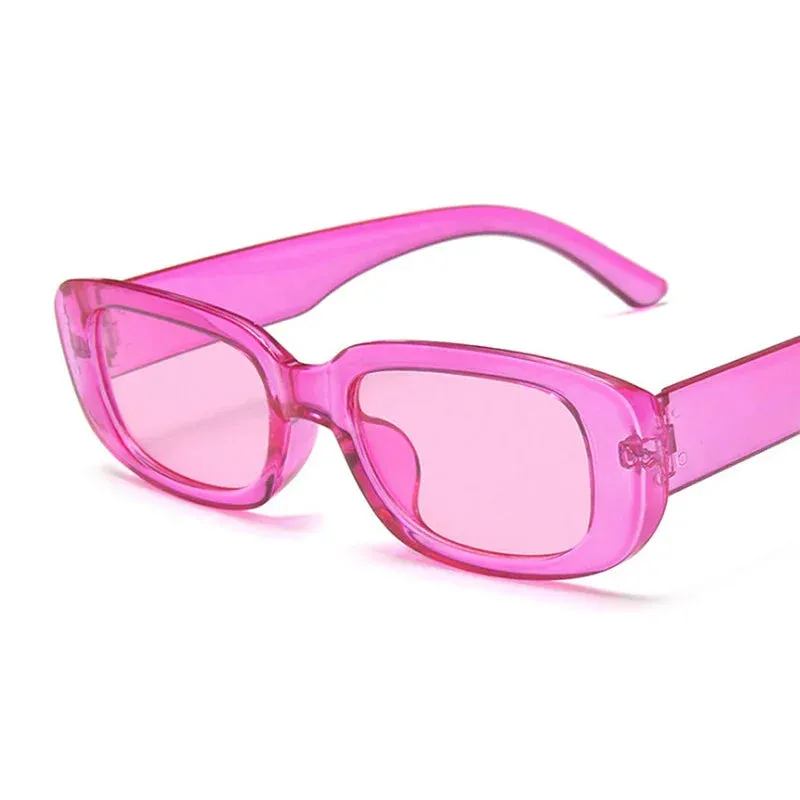 Black Square Sunglasses Woman Luxury Brand Small Rectangle Sun Glasses Female Gradient Clear Mirror Oculos De Sol