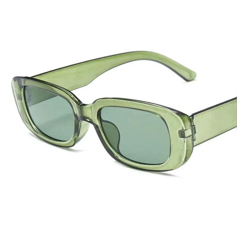 Black Square Sunglasses Woman Luxury Brand Small Rectangle Sun Glasses Female Gradient Clear Mirror Oculos De Sol