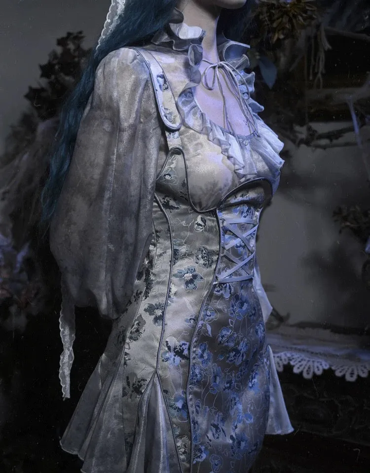 [Blood Supply] Corpse Bride Gothic Mini Dress