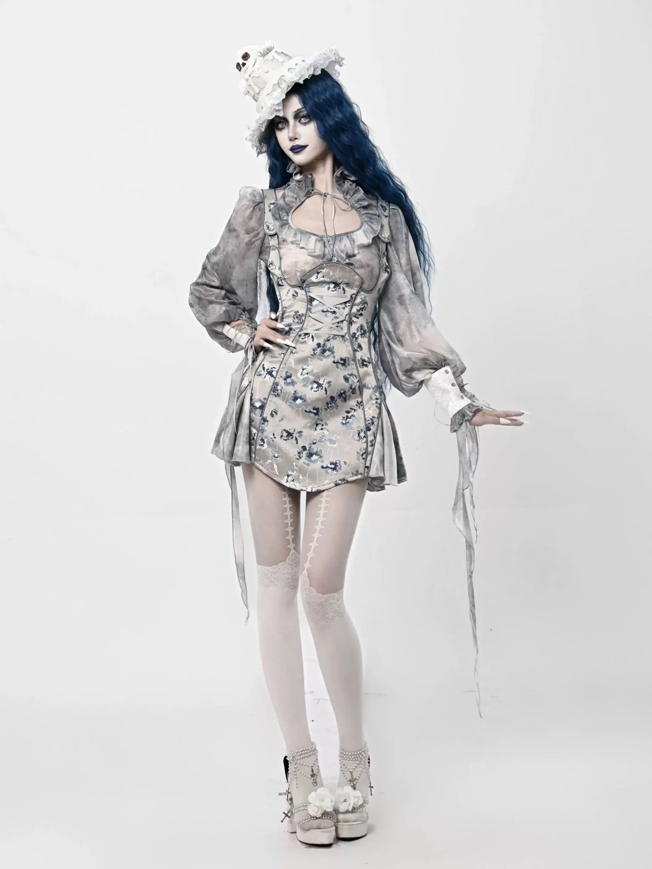 [Blood Supply] Corpse Bride Gothic Mini Dress