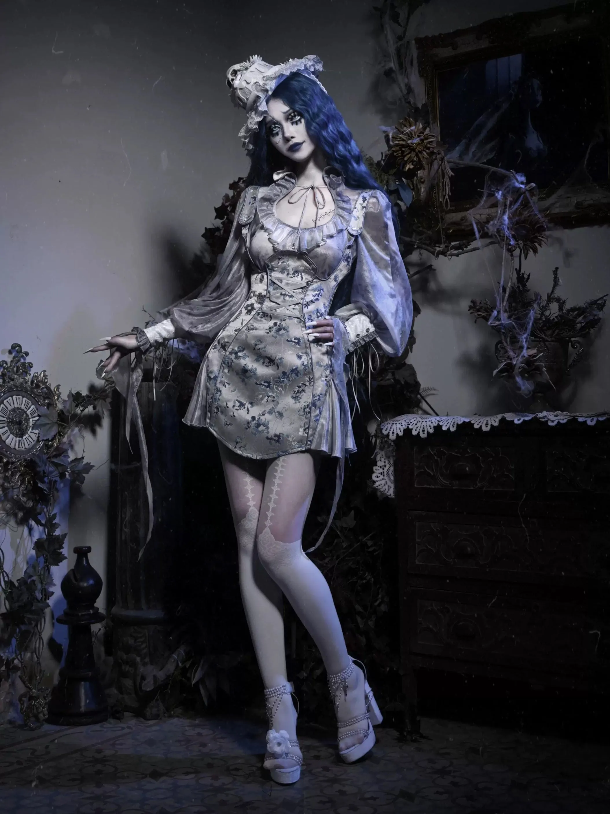[Blood Supply] Corpse Bride Gothic Mini Dress