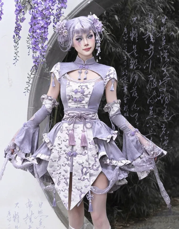 [Blood Supply] Dragon In Wisteria Japanese Princess Sleeves