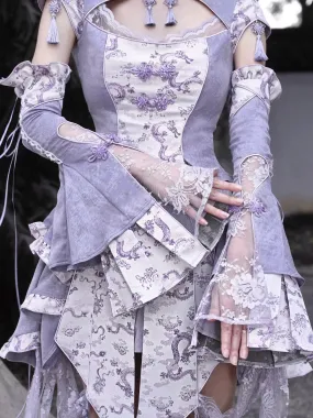 [Blood Supply] Dragon In Wisteria Japanese Princess Sleeves