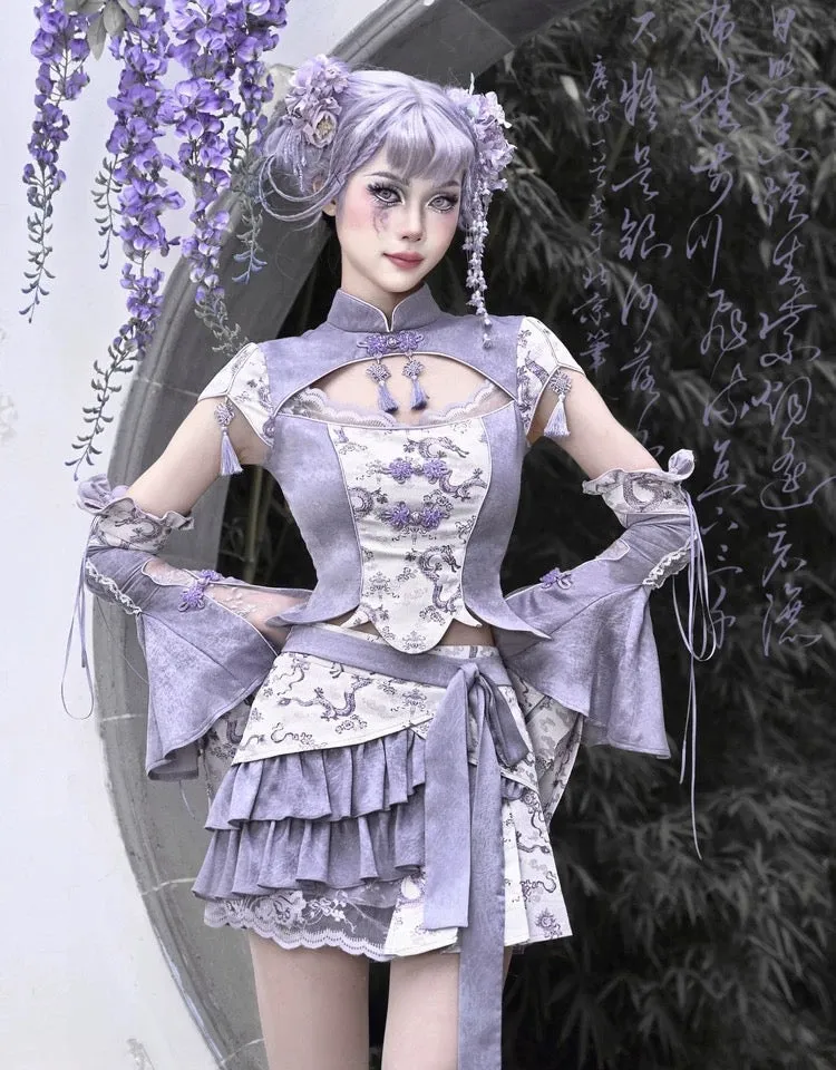 [Blood Supply] Dragon In Wisteria Japanese Princess Sleeves