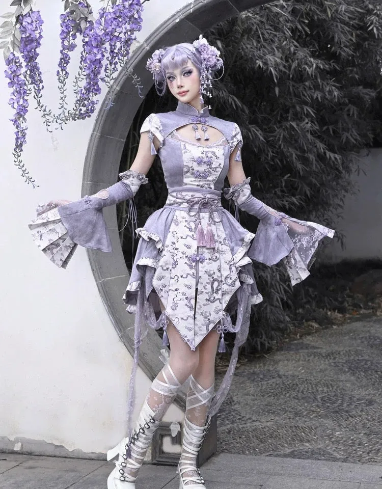 [Blood Supply] Dragon In Wisteria Japanese Princess Sleeves
