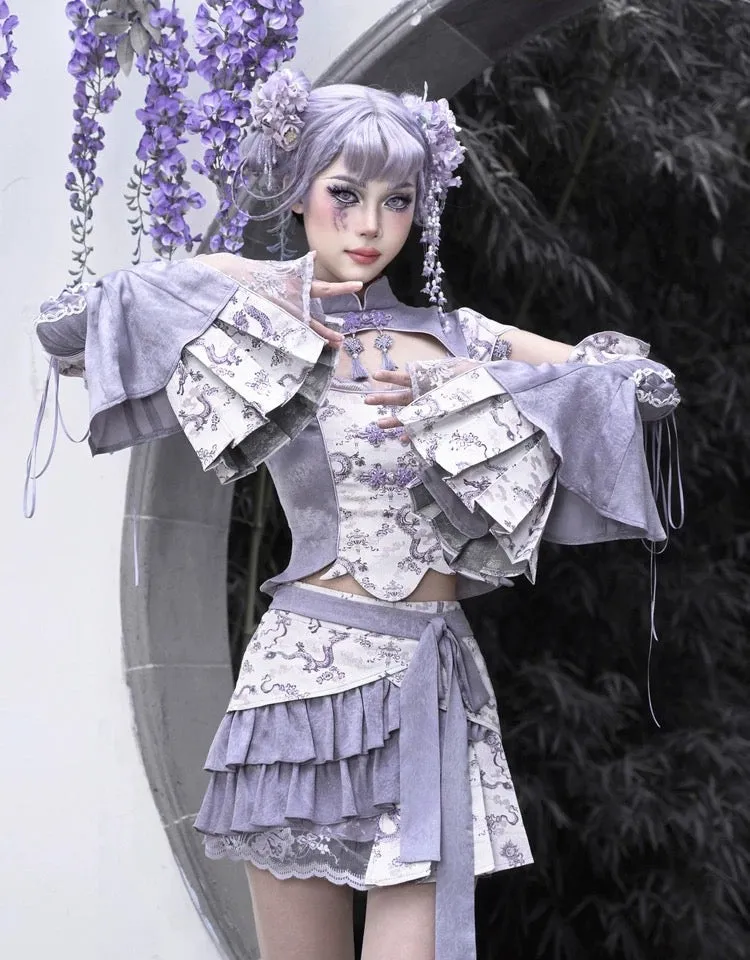 [Blood Supply] Dragon In Wisteria Japanese Princess Sleeves