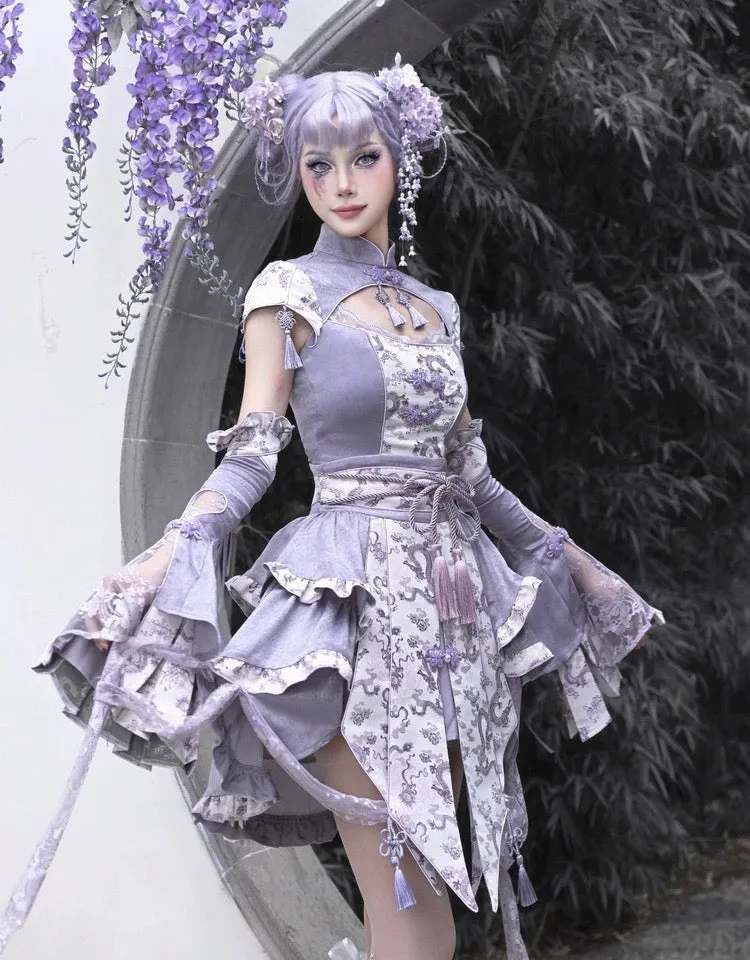 [Blood Supply] Dragon In Wisteria Japanese Princess Sleeves