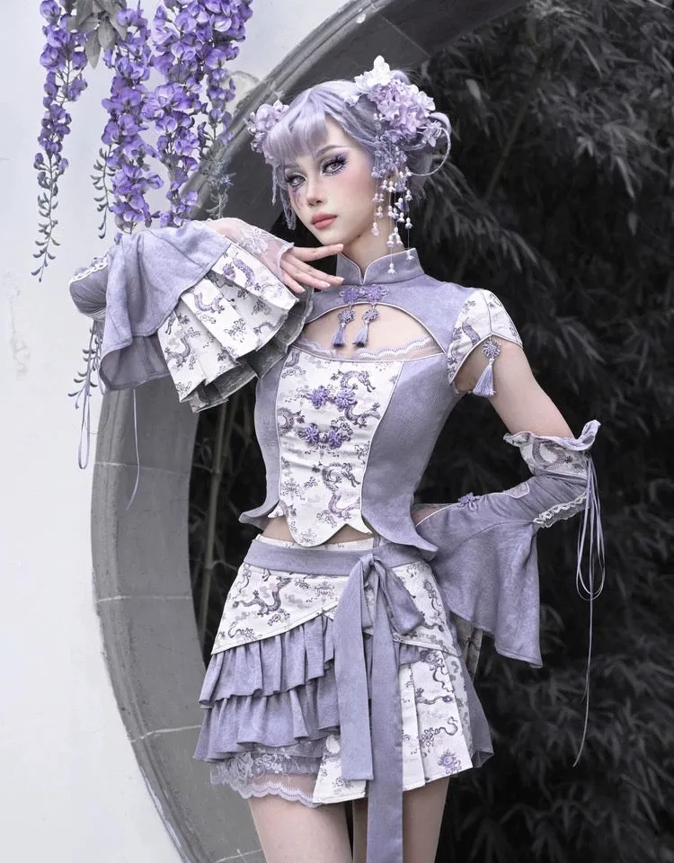 [Blood Supply] Dragon In Wisteria Japanese Princess Sleeves