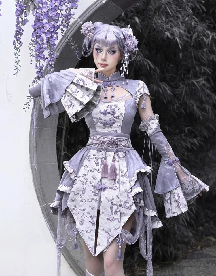 [Blood Supply] Dragon In Wisteria Japanese Princess Sleeves
