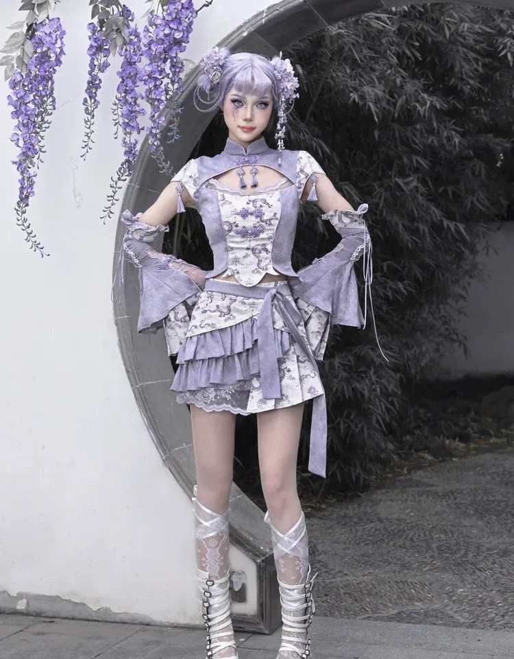 [Blood Supply] Dragon In Wisteria Japanese Princess Sleeves