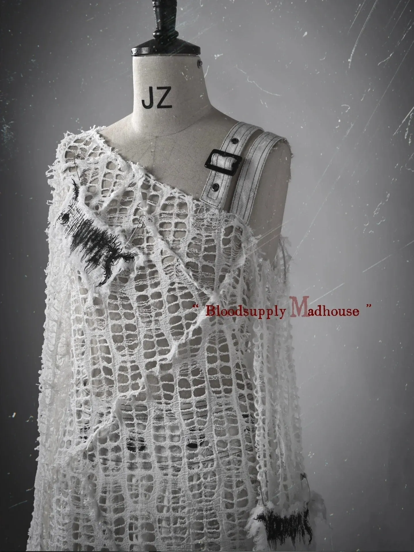 [Blood Supply] Madhouse Distressed Knit Fishnet Top