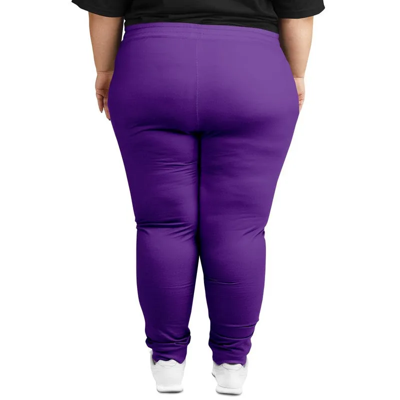 Bright Violet Joggers | Unisex | with PLUS sizes | Bright Pure Violet | C75M100Y0K0