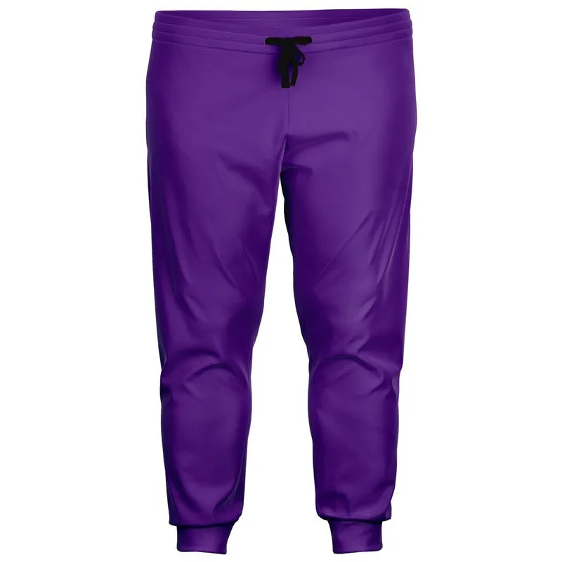 Bright Violet Joggers | Unisex | with PLUS sizes | Bright Pure Violet | C75M100Y0K0