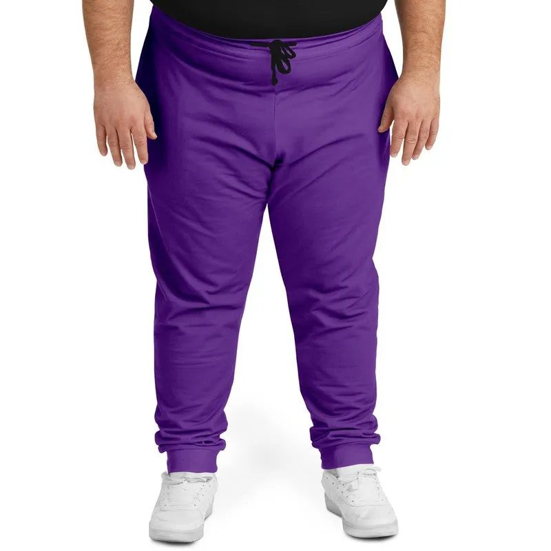 Bright Violet Joggers | Unisex | with PLUS sizes | Bright Pure Violet | C75M100Y0K0