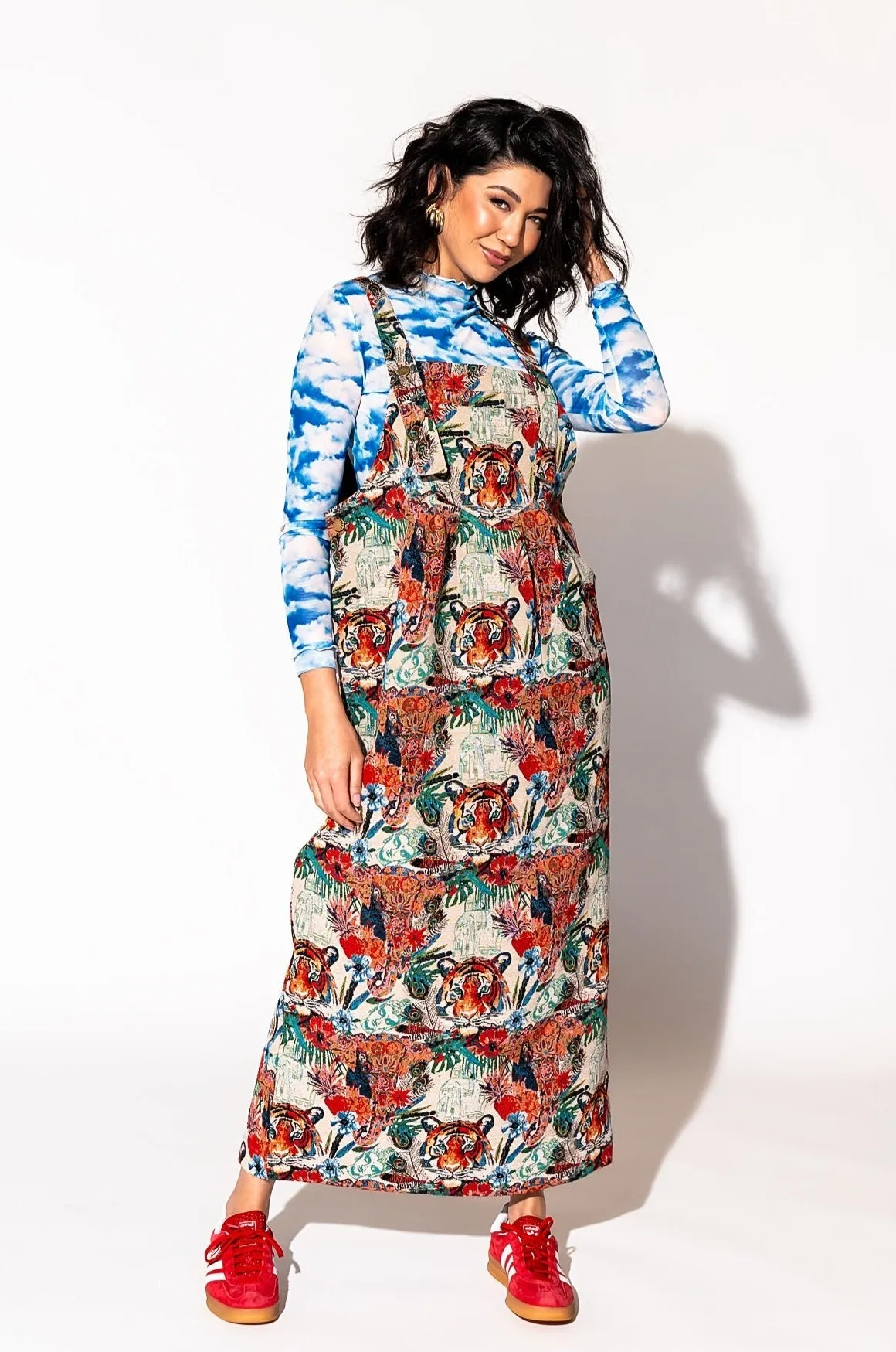 Can't Tame Me Overall Dress in Wild Soul Jacquard
