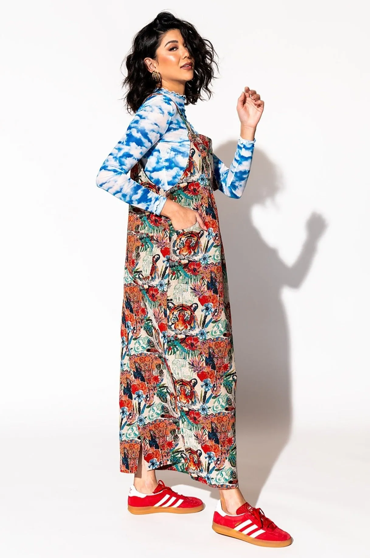 Can't Tame Me Overall Dress in Wild Soul Jacquard