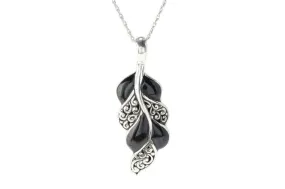 Cascada Leaf Pendant- Black Shell