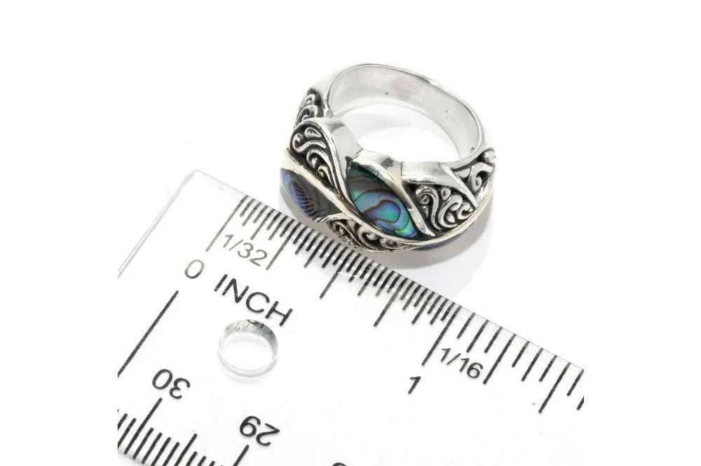 Cascada Leaf Ring- Paua