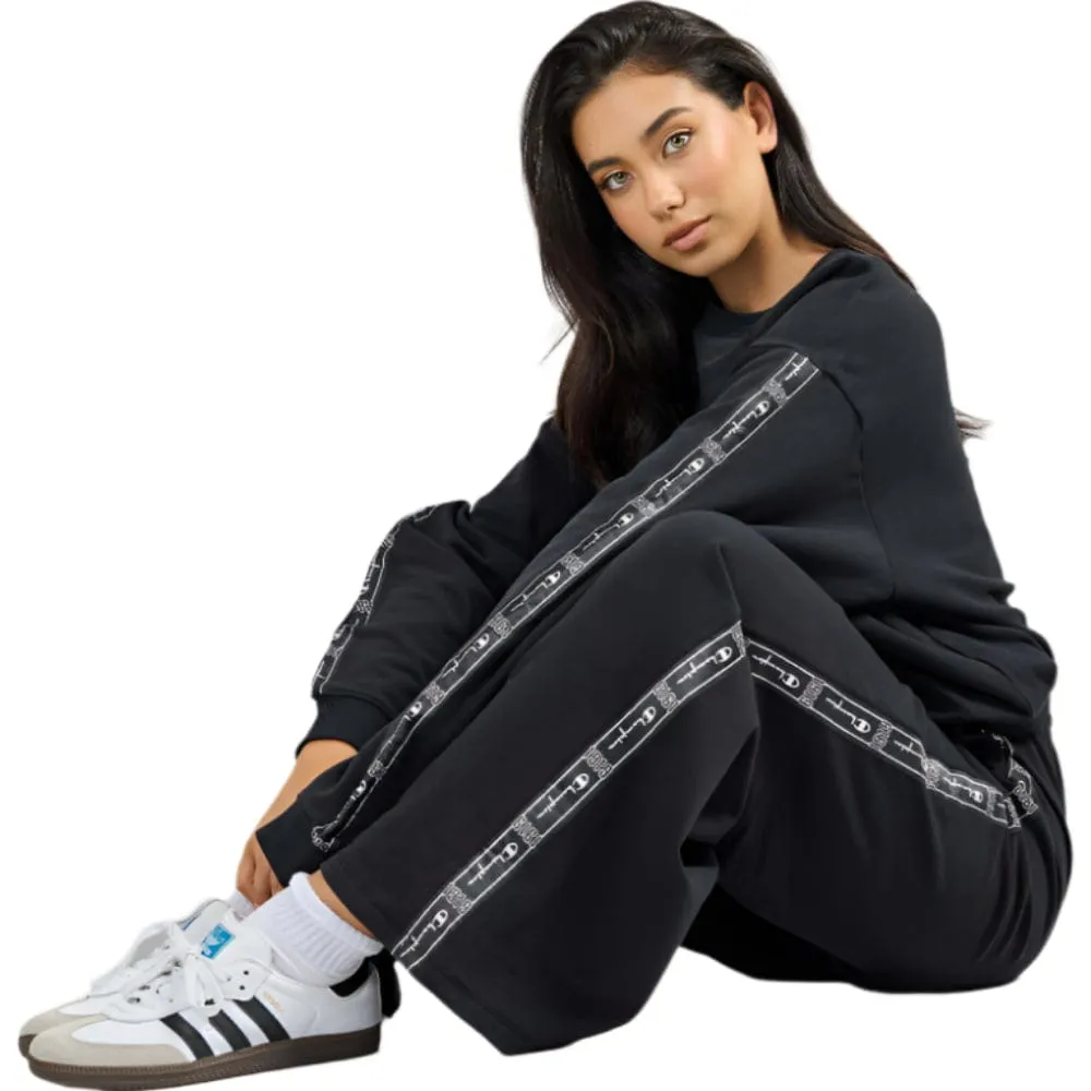 Champion Womens Lux Taping Wide Leg Pants  - Black